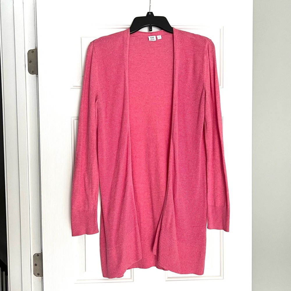 GAP Ladies Long Pink Cardigan Size S